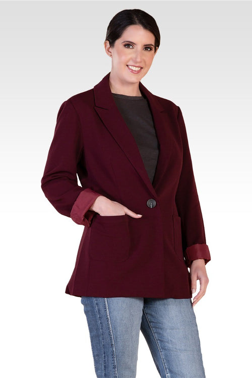 Dorothy Blazer Jacket -Burgundy