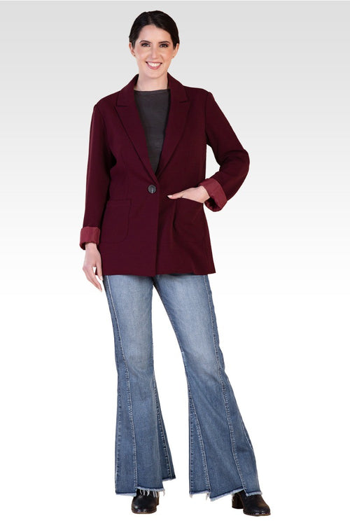 Dorothy Blazer Jacket -Burgundy