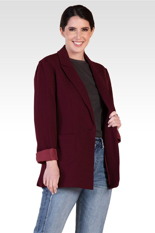 Dorothy Blazer Jacket -Burgundy