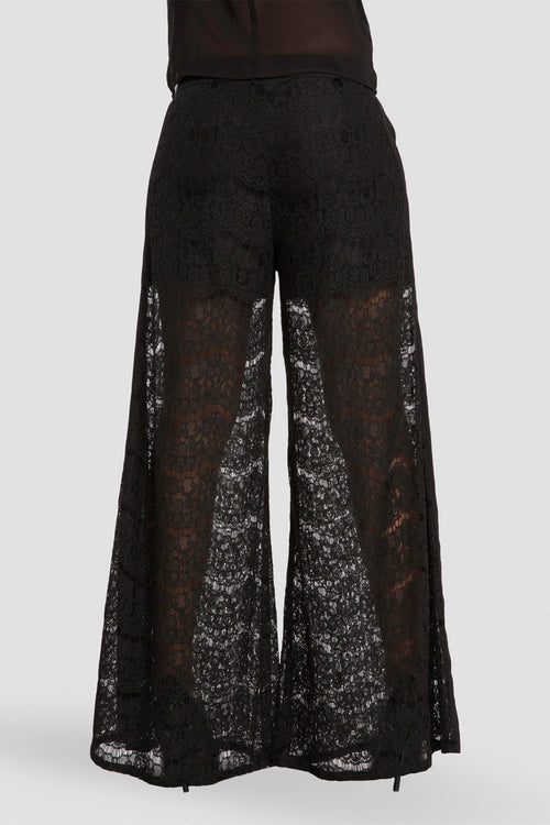 black peekaboo palazzo pants