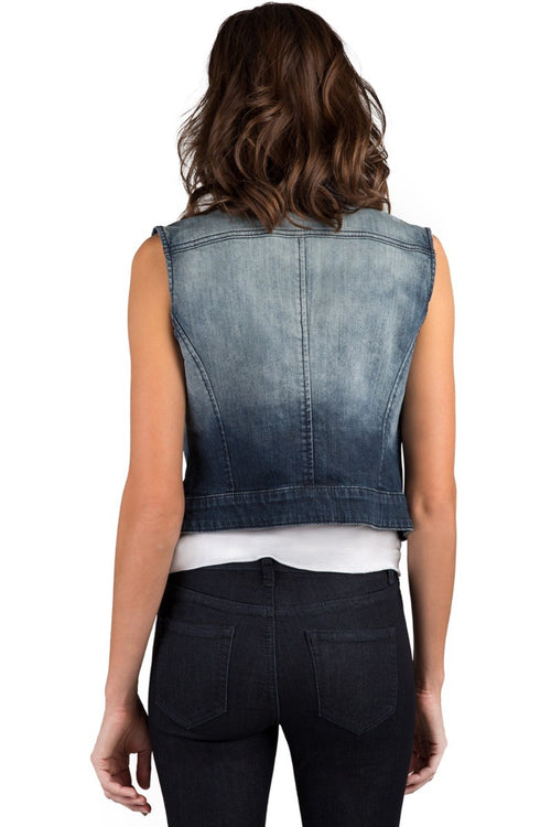 Davina Ombre Navy Denim Vests