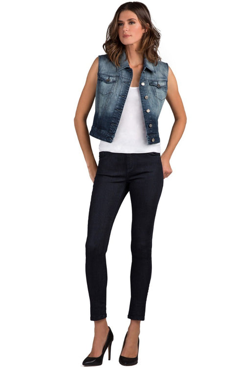 Davina Ombre Navy Denim Vests