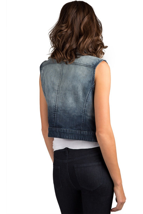 Davina Ombre Navy Denim Vests