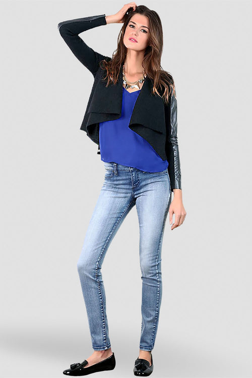 Women Light Wash Denim Skinny Jeans