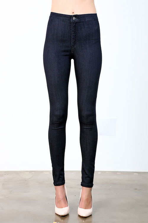 Women Black Rinsed Skinny Jeans