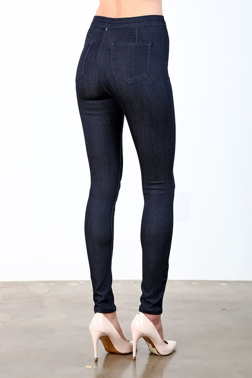 Women Black High Waist Denim