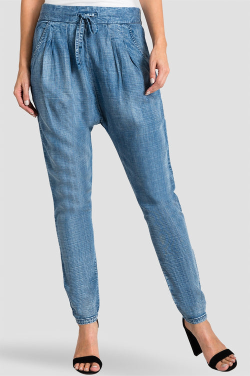 Standards & Practices Contemporary Fashion Women Light Wash Indigo Tencel Jogger Pants