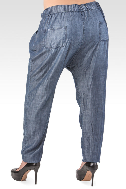 Standards & Practices Contemporary Fashion Women Light Wash Indigo Tencel Jogger Pants