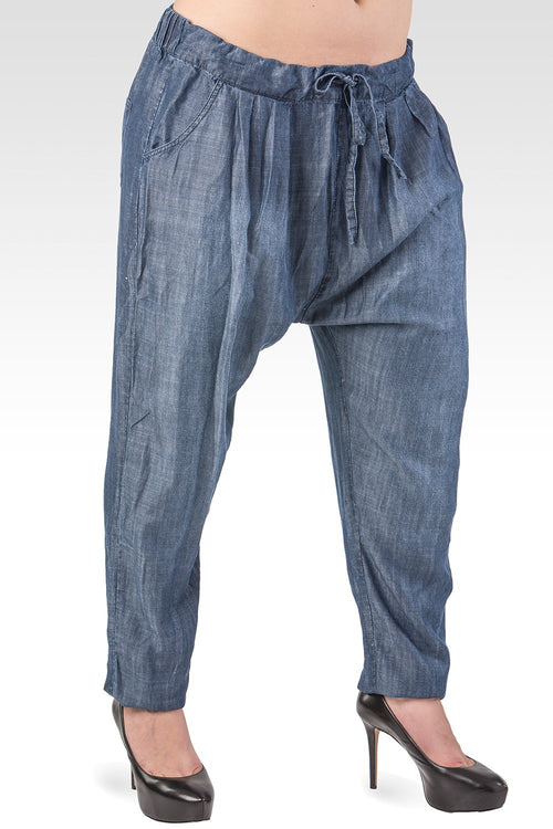 Standards & Practices Contemporary Fashion Women Light Wash Indigo Tencel Jogger Pants