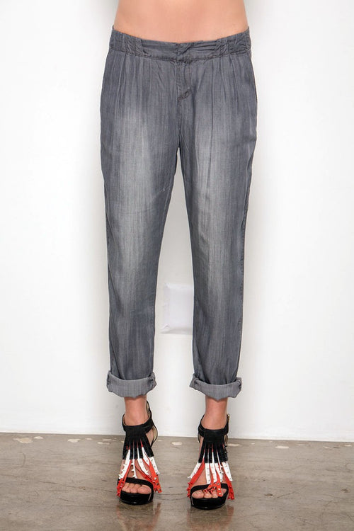Women Light Wash Tencel Pants