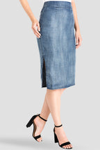 Standards & Practices Knee Length Tencel Denim Pencil Skirt