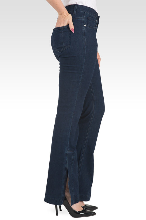 Standards & Practices Women's High Waist Split Hem Flared Jeans
