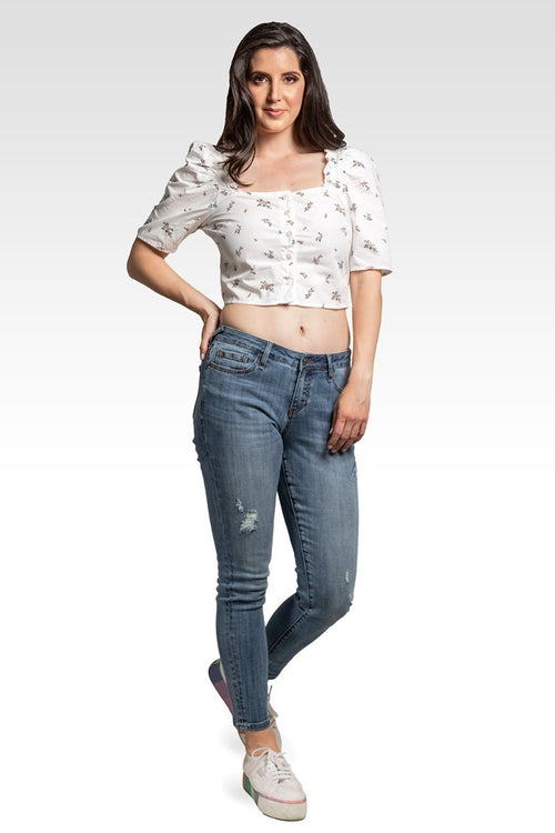 Isabel Women's Slight Ripped Skinny Jeans