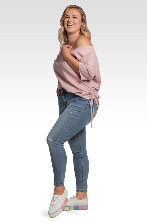 Isabel Women's Plus Slight Ripped Skinny Jeans