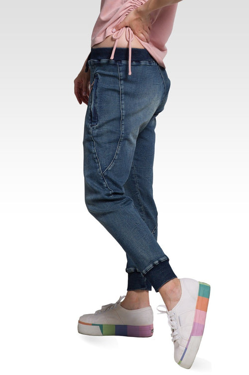 Candice Women's Knit Skinny Utility Pocket Jogger Pant