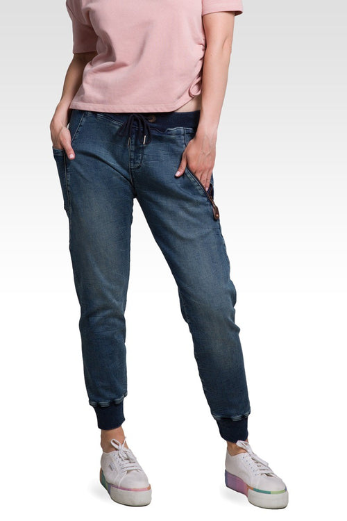 Candice Women's Knit Skinny Utility Pocket Jogger Pant