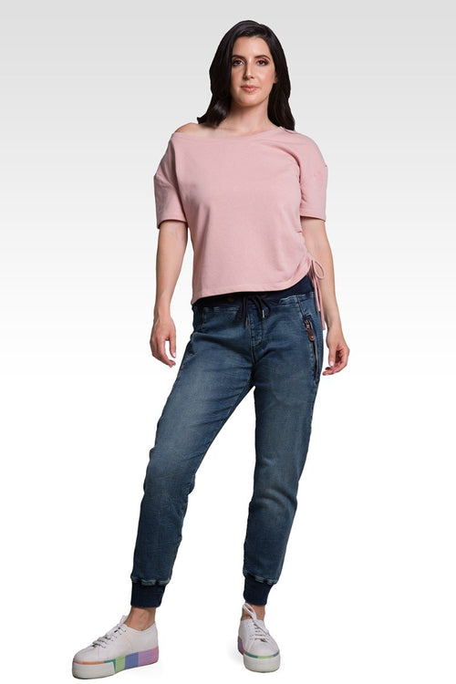 Candice Women's Knit Skinny Utility Pocket Jogger Pant