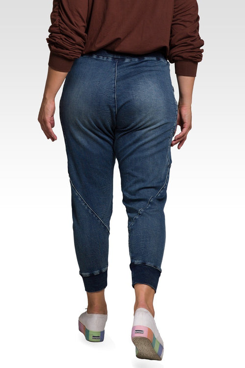 Candice Women's Plus Size Knit Skinny Utility Pocket Jogger Pant