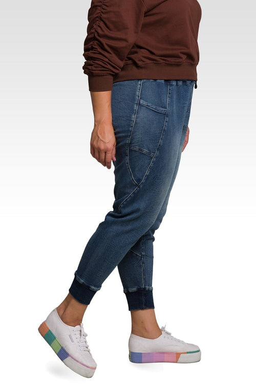 Candice Women's Plus Size Knit Skinny Utility Pocket Jogger Pant