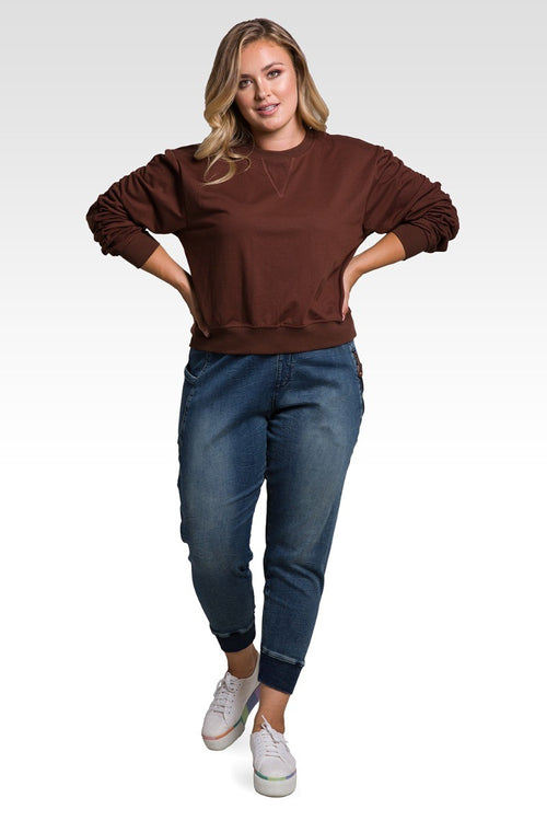 Candice Women's Plus Size Knit Skinny Utility Pocket Jogger Pant