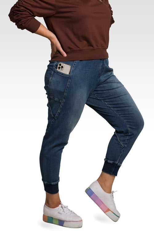 Candice Women's Plus Size Knit Skinny Utility Pocket Jogger Pant