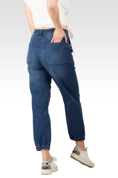 Lyla Women's 5 Pocket Cropped Leg Jogger Jeans