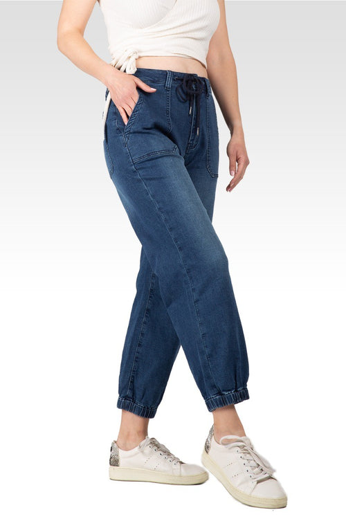 Lyla Women's 5 Pocket Cropped Leg Jogger Jeans