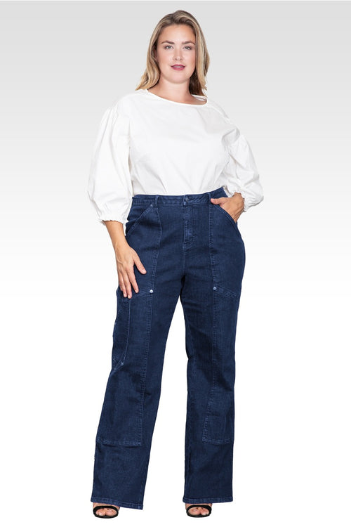 Plus Size High Waist Utility Performance Jeans