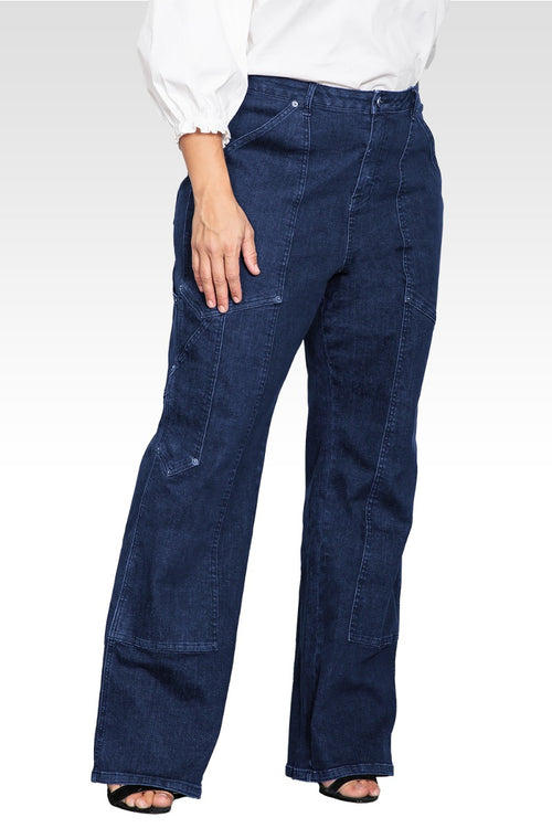 Plus Size High Waist Utility Performance Jeans