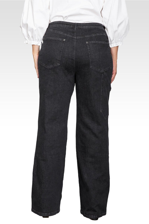 Plus Size High Waist Utility Performance Jeans-Rinse Black