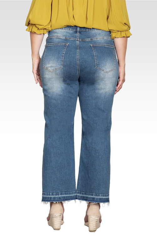 Isla Women's Plus Size Straight Leg Relaxed Fit Jeans