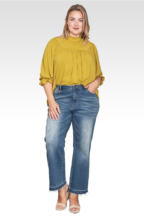 Isla Women's Plus Size Straight Leg Relaxed Fit Jeans