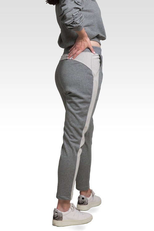 Meghan Women's French Terry Reverse Side Panel With Pockets Trouser Jogger