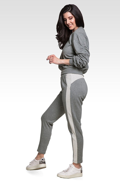 Meghan Women's French Terry Reverse Side Panel With Pockets Trouser Jogger