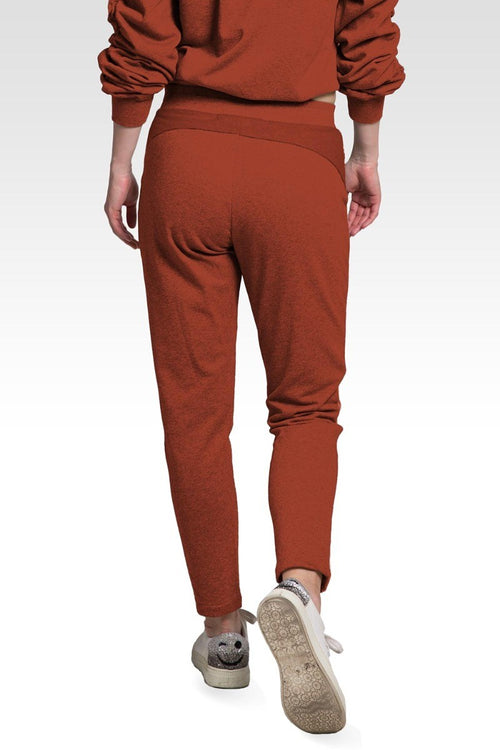 Meghan Women's French Terry Reverse Side Panel With Pockets Trouser Jogger