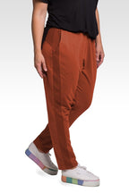 Meghan Women's Plus Size French Terry Reverse Side Panel With Pockets Trouser Jogger