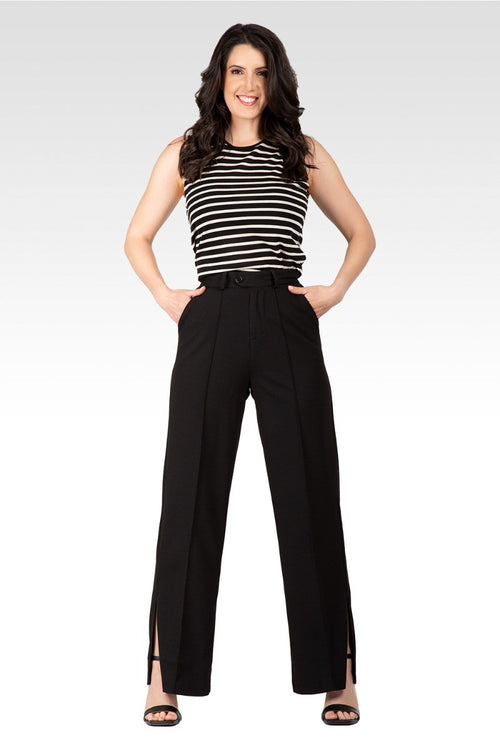 Kai Women's Flared High Waist Trouser Pants