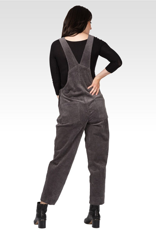 Harper Women's Corduroy Casual Overall - Charcoal