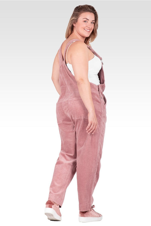 Harper Women's Plus Size Corduroy Casual Overall - Mauve
