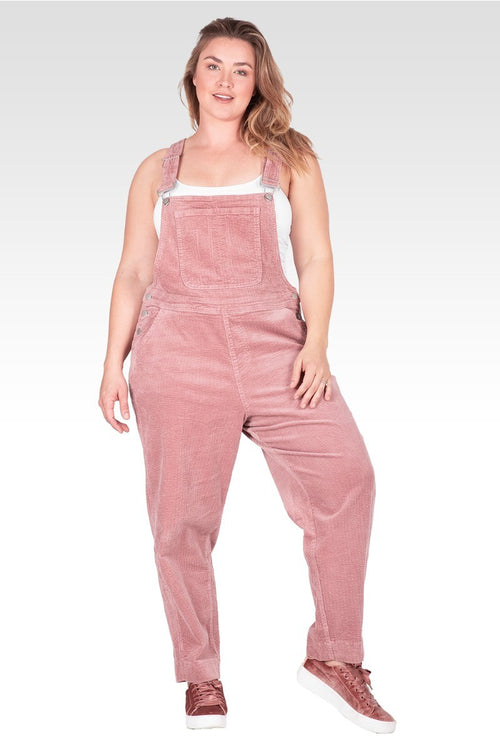 Harper Women's Plus Size Corduroy Casual Overall - Mauve