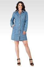 Ally Women's Full Sleeve Denim Shirt Dress