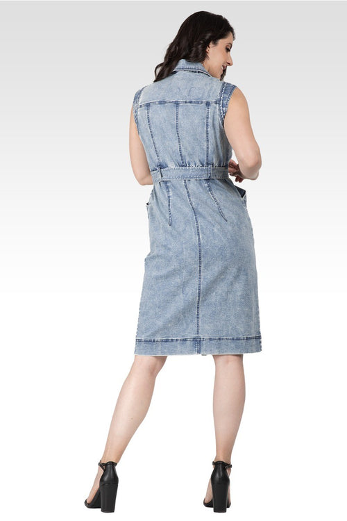 Athena Women's Trench Silhouette Midi Dress