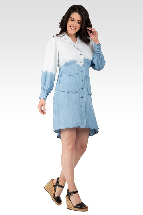 Vienna Women's Ombre Shirt Dress