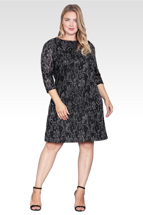 Esme Women's Plus Size Floral Crochet Mini Dress