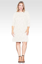 Esme Women's Plus Size Floral Crochet Mini Dress-White