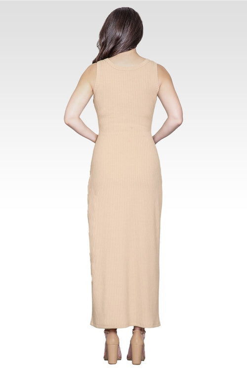 Zeypher Women's Sleeveless Rib-Knit Maxi Dress