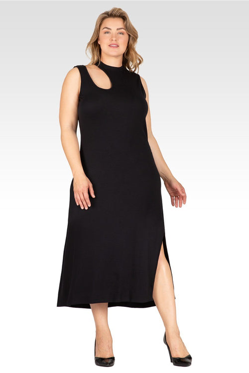 Aspen Women's Edgy Maxi Plus Size Dress