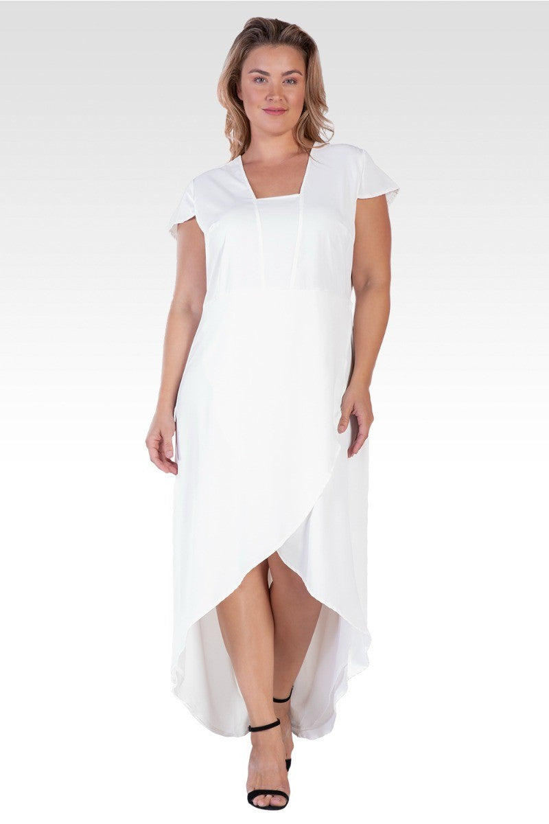 plus size long sleeve high low dress High Low (Plus Size) SwishHer