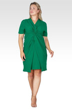 Celine Women's Plus Size Crepe Knit Twist-Front V-Neck Midi Dress