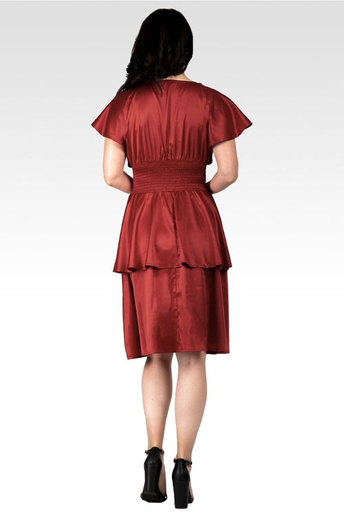 Rouge Women's Iconic Satin Midi Dress